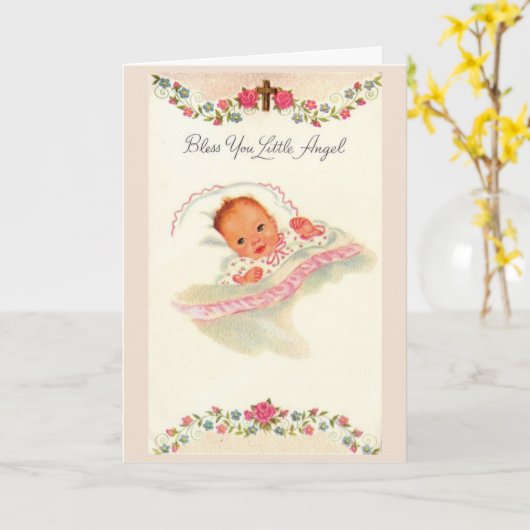 - Zegen u kleine engel, Kaart (Gele Bloem)