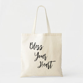 "Zegen uw hart" Grappige Quote Canvas tas