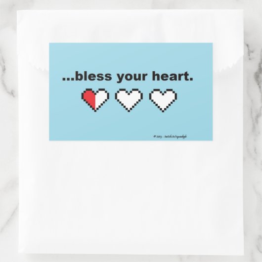 "Zegen uw hart" Sticker (Tas)