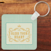 Zegen uw hart Zuidelijke Quote Sleutelhanger (Achterkant)