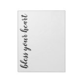 Zegen uw hart zwart script afdrukken notitieblok (Linkerzijde)