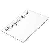 Zegen uw hart zwart script afdrukken notitieblok (Schuin)