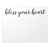 Zegen uw hart zwart script afdrukken notitieblok (Voorkant)