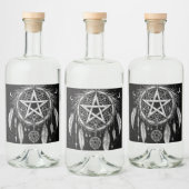 Zegen uw maanwater- Glazen wijnfles Likeurfles Etiket (Flessen)