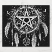 Zegen uw maanwater- Glazen wijnfles Likeurfles Etiket (Enkel label)