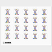 Zegen van de beschermengel ronde sticker (Vel)