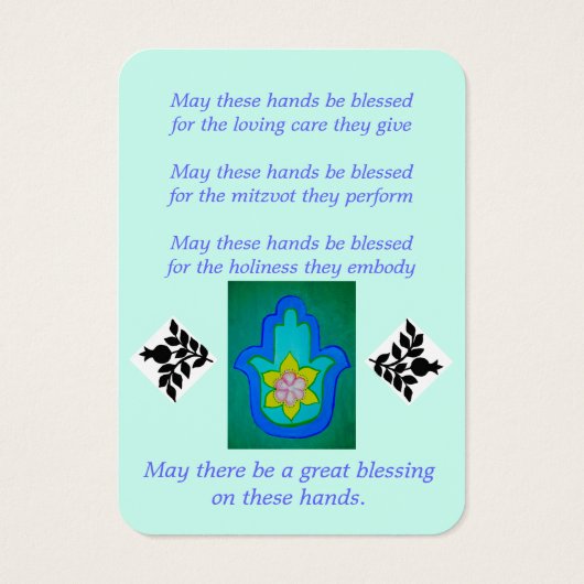 Zegen van de Handen Kaart (Achterkant)