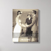 Zegen van de Handen Quote Foto Bruiloft Canvas Afdruk (Voorkant)