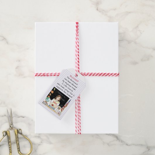 Zegen van de Rugzakken Apple voor de Leraar Cadeaulabel (Met Touw)