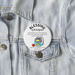 Zegen van de rugzakken cadeaubijsluiters sleutelha ronde button 7,6 cm
