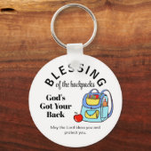 Zegen van de rugzakken God's Got Your Back Sleutelhanger (Voorkant)