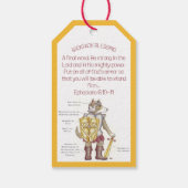 Zegen van de Rugzakken Pantser Gods Cadeaulabel (Achterkant)