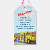 Zegen van de Rugzakken School Bus Kerk Cadeaulabel (Voorkant)