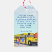 Zegen van de Rugzakken School Bus Kerk Cadeaulabel (Achterkant)