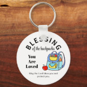 Zegen van de rugzakken waar je van houdt sleutelhanger (Voorkant)