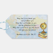 Zegen van de Rugzakken Wereldbol Kerk Gebed Label Cadeaulabel (Achterkant Horizontaal)