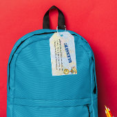 Zegen van de Rugzakken Wereldbol Kerk Gebed Label Cadeaulabel