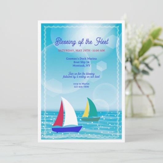 Zegen van de Vloot Uitnodiging (Staand voorkant)