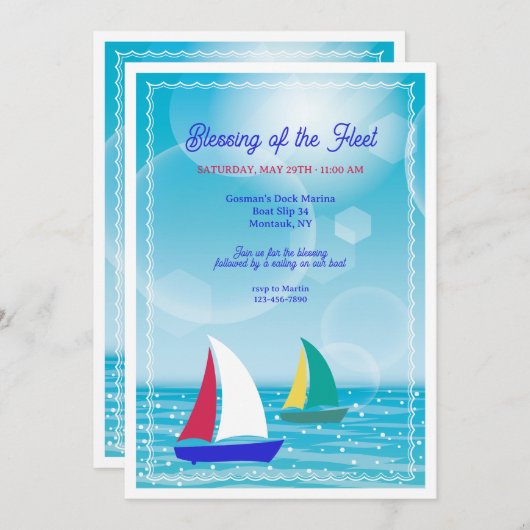 Zegen van de Vloot Uitnodiging (Voorkant / Achterkant)