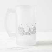 Zegen van de winterzonnewende matglas bierpul (Links)