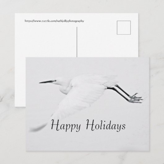 Zegen van een Zilverreiger Prettige Feestdagen (Voorkant / Achterkant)