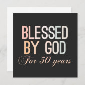 Zegen van God voor 50 jaar, 50ste verjaardag ontwe Kaart (Voorkant / Achterkant)