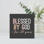Zegen van God voor 50 jaar, 50ste verjaardag ontwe Kaart (Staand voorkant)