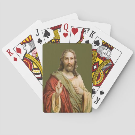 Zegen van Jezus Pokerkaarten (Achterkant)