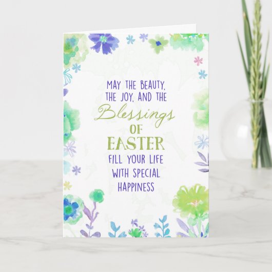Zegen van Pasen Feestdagen Kaart (Voorkant)