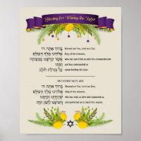 Zegen voor het zwaaien van de Lulav tijdens Sukkot