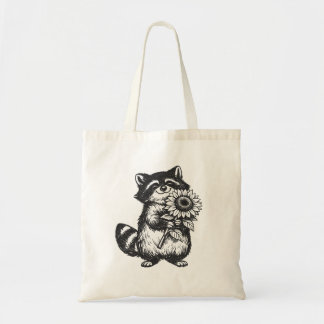 Zegende beer met zonnebloem boodschappentas tote bag