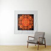 Zegenende Vuur Mandala Abstract Kunstontwerp Wandkleed (In Situ (horizontaal))
