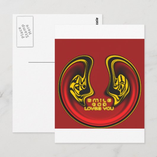 Zegening van Boven: Gods Liefde Spirituele Groet Briefkaart (Voorkant / Achterkant)