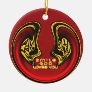 Zegening van Boven: Gods Liefde Spirituele Groet Keramisch Ornament