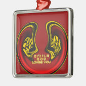 Zegening van Boven: Gods Liefde Spirituele Groet Metalen Ornament (Links)