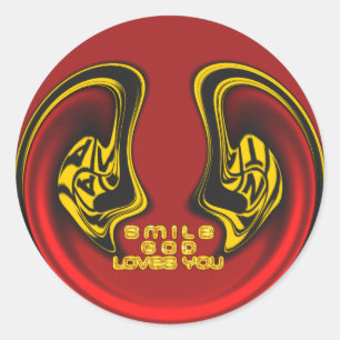 Zegening van Boven: Gods Liefde Spirituele Groet Ronde Sticker