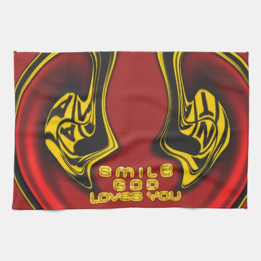 Zegening van Boven: Gods Liefde Spirituele Groet Theedoek (Horizontaal)