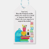 Zegening van de rugzakken Schattigee schoolbenodig Cadeaulabel (Voorkant)