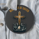 Zegeningen bij Pasen Christelijk Kruis | Ronde Button 6,0 Cm (In situ)