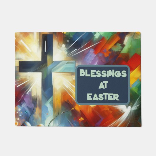 Zegeningen bij Pasen Monogram | Deurmat (Voorkant)
