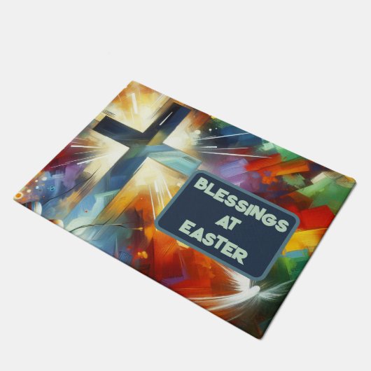 Zegeningen bij Pasen Monogram | Deurmat (Schuin)