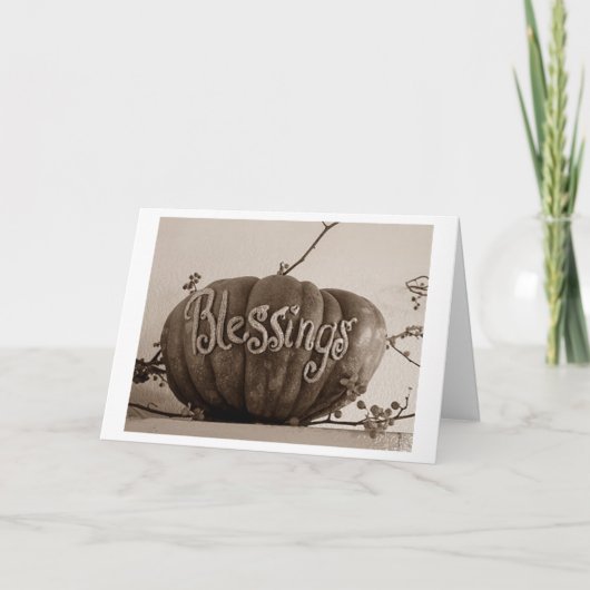 ZEGENINGEN BIJ THANKSGIVING EN ELKE DAG FEESTDAGEN KAART (Voorkant)