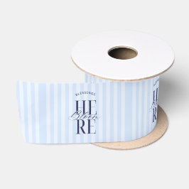 Zegeningen Bloeien Hier | Blauwe Baby Shower Bruid Satijnen Lint