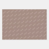 Zegeningen Bruine Kleur 9C7F74 Inpakpapier Vel (Voorkant 3)