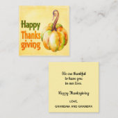 Zegeningen en Bedankt Happy Thanksgiving Message Contactkaartje (Voorkant / Achterkant)