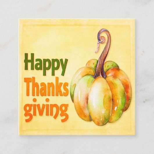 Zegeningen en Bedankt Happy Thanksgiving Message Contactkaartje (Voorkant)