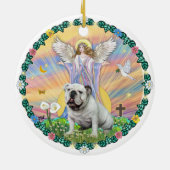Zegeningen - Engelse Bulldog (wit) Keramisch Ornament (Achterkant)