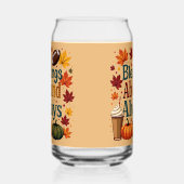 Zegeningen in overvloed altijd herfstontwerp blikvorm glas (Links)