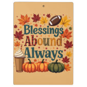 Zegeningen in overvloed altijd herfstontwerp klembord (Achterkant)