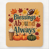 Zegeningen in overvloed altijd herfstontwerp muismat (Voorkant)